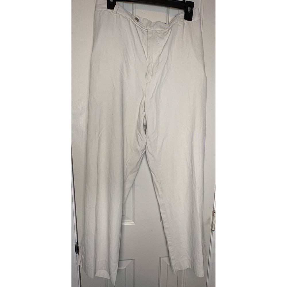 Tommy Bahama Silk Cotton Blend Pants Tan Floral Lined Mens Size 44x30